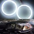 Headlight Aperture LED Angel Eye 6000K 8W 90mm Halo Ring COB Light 12V - 3