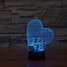 Beautiful Touch Control Love Shape Gift Led Night Lamp 100 3d - 6