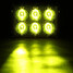 External 12V 18W Six Square LED Headlights Yellow Light Floodlight Motorcycle Super Bright - 7