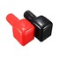 Red Pair Positive Negative Battery Terminal Black - 2