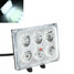 7000K Six 12V 18W Motorcycle Super Bright Floodlight Square LED Headlights External Light - 1