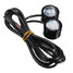 LED Flash License Plate Light Lamp Warming Strobe 2pcs Motorcycle ATV Mirror Decor - 5
