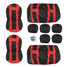 Piece Black Washable Universal Car Seat Covers Front Rear Red Protectors - 3