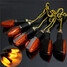 Turn Signal Indicator Light Amber 12V Universal Motorcycle Handle Long 14LED - 1