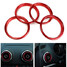 Outlet Circle Red 4pcs Bright Air Conditioner Audi A3 Decorative Rings - 1