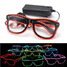 Glasses Costume Party Shaped Rave LED Light Shutter EL Wire Neon - 1