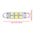 Loop 44mm 6SMD Rigid LED Light Lamp 5050LED Festoon Xenon White - 3