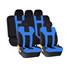 Front Rear Washable Blue Piece Protectors Universal Car Seat Covers Black - 1