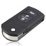 Black Color Buttons Remote Key Shell Case Folding Flip Mazda - 4
