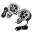 Stereo MP3 Handlebar Speakers Waterproof SD Card Radio Motorcycle LCD - 5