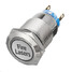 5 Pin Silver Fire 12V 19mm Metal Momentary LED Light Push Button Switch - 1