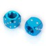 Bike Car Tyre Valve Blue Pair of DiCE Metal Covers - 2