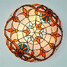 Light Retro Tiffany Glass Ceiling Lamp Fixture Flush Mount 16inch Living Room - 2