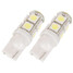 LED Car White Light Bulb T10 3W New 100-Lumen DC 12V SMD - 2