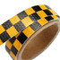 Dual Color Caution Reflective Sticker Chequer Roll Signal Warning - 10