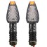 Light Indicators 12V Motorcycle Turn Carbon LED Amber Orange - 3