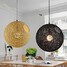 Modern Restaurant Rattan Ball Chandelier Hemp Simple Pastoral - 1