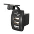 Ports Car Waterproof Dual USB Charger Cigarette Lighter Socket Power Adapter 12V - 1