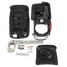 Case Car Uncut Blade VW Flip 4 Buttons Remote Key Black Shell - 9
