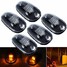 Clear Lens Amber Light Running Black Plastic 5pcs Cab Roof LED Marker Lamps Top - 1