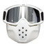 Lens Silver Riding Modular Face Mask Shield Detachable Goggles Motorcycle Helmet - 1