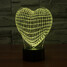 Heart Novelty Lighting Touch Dimming 3d Decoration Atmosphere Lamp Colorful Led Night Light - 5