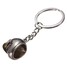 Car Keychain Keyring Silver Auto Motorcycle Helmet Key Chain Ring - 3