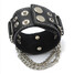 Metal Skull Cool Leather Wristband Fashion Black Unisex - 2