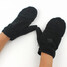 Warm Fleece Flip Winter Waterproof Mittens Convertible Top Fingerless Gloves - 4