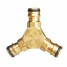 3 Way Hose 14mm Hose Pipe Connector Copper - 1