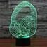 Led Lights Pattern Set Touch Lamp Change Color Nightlight Colorful 3d Head - 3