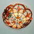 Light Retro Tiffany Glass Ceiling Lamp Fixture Flush Mount 16inch Living Room - 3