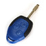 Uncut Blade 3 Button Remote Key Case with Blue Ford Transit Connect - 2