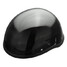 Black Half Open Face Helmet Motorcycle Cap Safety Cruiser Vintage Bike - 1