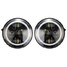 Beam 7inch H4 JK Hi Lo 2Pcs H13 Headlight Angel Eyes Harley Jeep Wrangler Unlimited LED - 4