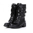 Women Motorcycle Cool Punk Black Boots - 2