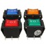 Dashboard 6 PINs Rocker Switch with LED Mini DPDT Car Boat Momentary ON-OFF-ON - 1