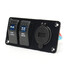 12V 24V LED Rocker Switch Panel Car Marine Boat Voltmeter Gauge Dual USB Charger - 6