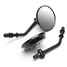 Motorcycle Mirrors 3inch Davidson Black For Harley Pair Round - 6
