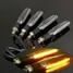 Signal Indicator Blinkers Amber 4pcs Light Shell Motorcycle LED Turn Carbon Body - 2