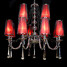 Red Chandelier 220v Electroplated Metal Romantic Lamps - 2