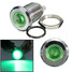 Silver Metal Dash Lamp 12mm LED Indicator Light Pilot Screw Black Shell - 12