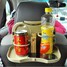 Mount Beverage Holder Folding Back Seat Water Tray Black Gray Car Cup Holder Auto - 8