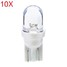 Fog 25LM Bulb Motorcycle Steel Ring Lamp DC 12V Car Auto White Instrument 10Pcs T10 Lights 1W - 1