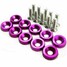 Fender Aluminum Dress Up Bolts Purple Honda Bumper Washers - 1