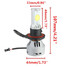 White High Power LED Headlights Dual Beam 40W Low - 2