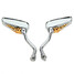 Rearview Skull Motorcycle Universal Chrome Mirrors Gold - 3