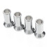 4 X Wheel Tyre Valve Caps Chrome 20mm Covers Stem 27mm Silver Alloy - 2