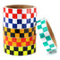 Caution Reflective Sticker Dual Warning Color Chequer Roll Signal - 3
