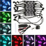 Remote Control 10x Color LED RGB Atmosphere Lamp Strips Motorcycle Light - 5